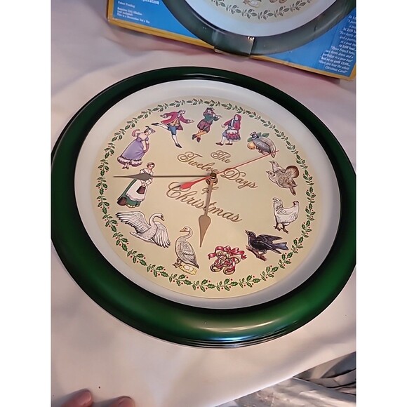 12 Days of Christmas Musical Wall Clock Kurt Adler Santas Action World 1999 Test - Picture 13 of 13